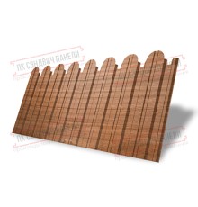 Профнастил фигурный С10 - 0,45 Окрас - А, Print Elite Honey Wood.