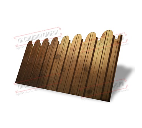 Профнастил фигурный С10 - 0,45 Окрас - А, Print Elite Nutwood.