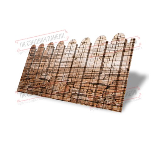 Профнастил фигурный С10 - 0,45 Окрас - А, Print Elite с пленкой Sand Stone.