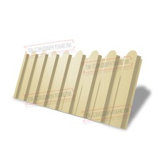 Профнастил фигурный С20 - 0,45 Окрас - А, ПЭ RAL 1014 слоновая кость.