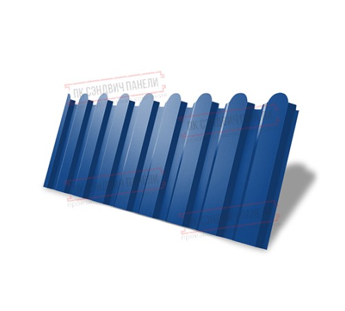 Профнастил фигурный С20 - 0,5 Окрас - А, Satin RAL 5005 сигнальный синий.