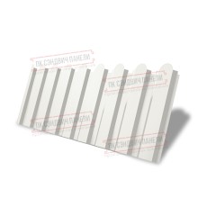 Профнастил фигурный С20 - 0,45 Окрас - А, ПЭ RAL 9003 сигнальный белый.