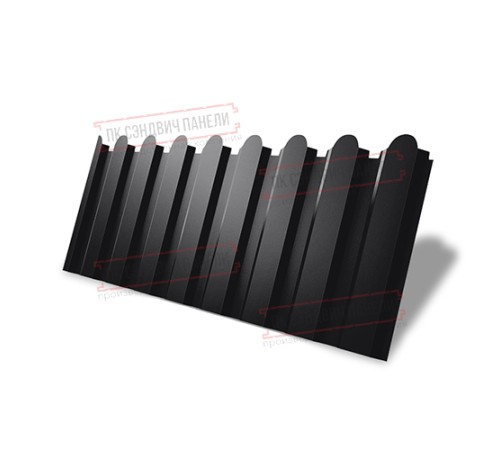 Профнастил фигурный С20 - 0,45 Окрас - А, Drap ST RAL 9005 черный