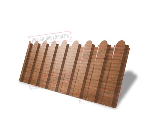 Профнастил фигурный С20 - 0,45 Окрас - А, Print Elite Honey Wood.