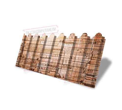 Профнастил фигурный С20 - 0,45 Окрас - А, Print Elite Sand Stone.