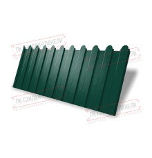 Профнастил фигурный C8 - 0,4 ПЭ в пленке RAL 6005 зеленый мох.