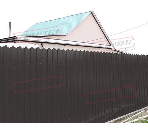 Профнастил фигурный C8 - 0,5 Satin Мatt RR 32 темно-коричневый.