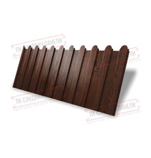 Профнастил фигурный C8 - 0,45 Print Elite Choco Wood.