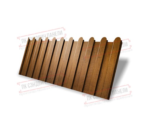 Профнастил фигурный C8 - 0,4 Print Premium Golden Wood.