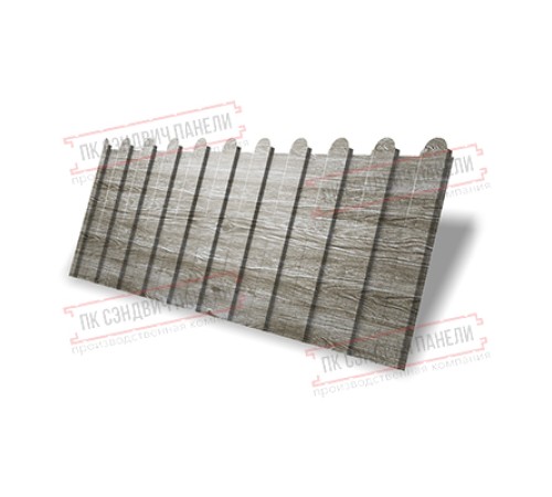 Профнастил фигурный C8 - 0,45 Print Elite Nordic Wood.