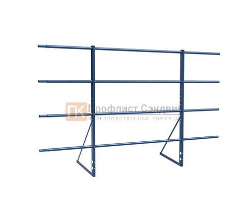 Ограждение кровли ХК универс H=900 L=2000мм с 2-я доп.трубами (ТУ)