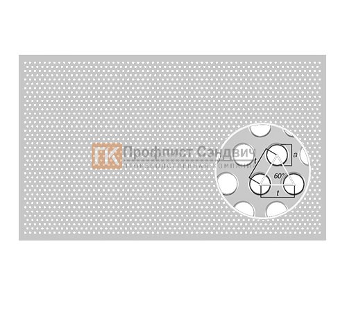 Перфорированный лист ZN(08ПС) Rv 4/6 0,7/1250/2500 ROLLED