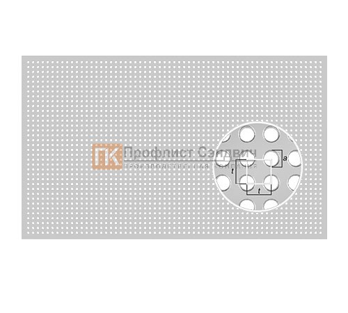 Перфорированный лист ZN(08ПС) Rv 5/8 1,5/1250/2500 ROLLED