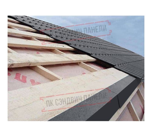 Планка карнизная 100х69х2000 ПЭ-7024-0.45