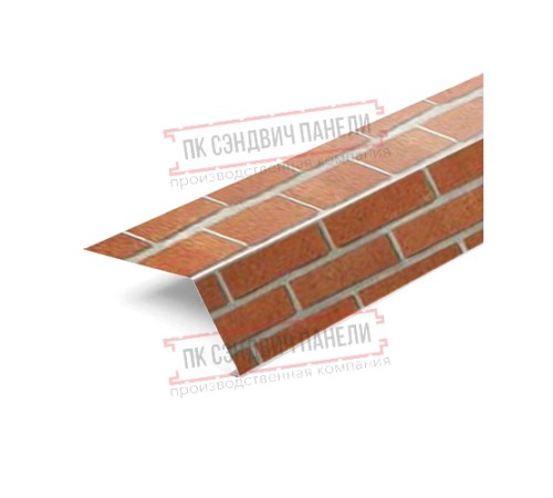 Планка карнизная 100х69х2000 ECOSTEEL-Кирпич-0.5