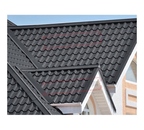 Планка конька плоского 120х120х2000 ПЭ-7024-0.45