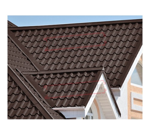 Планка конька плоского 120х120х2000 ПЭ-8017-0.45