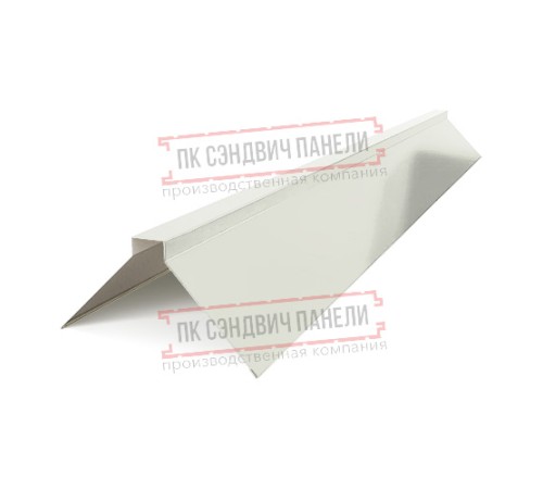 Планка конька плоского простая 115х115х2000 ПЭ-9002-0.45