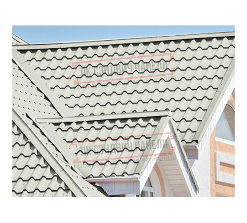 Планка конька плоского простая 115х115х2000 ПЭ-9002-0.45