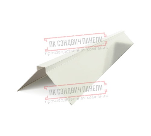 Планка конька плоского 120х120х2000 ПЭ-9003-0.45