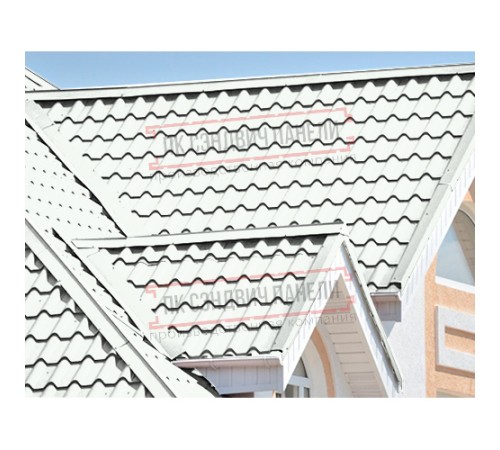 Планка конька плоского 120х120х2000 ПЭ-9003-0.45