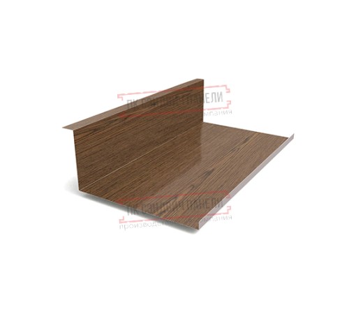 Планка примыкания нижняя 250х122х2000 ECOSTEEL-МореныйДуб-0.5