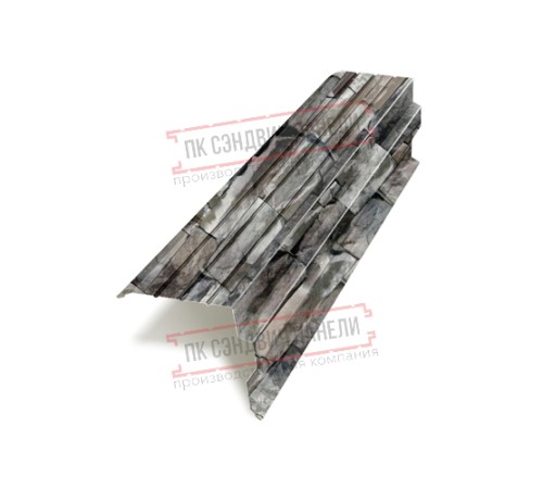 Планка торцевая 90х115х2000 ECOSTEEL-БелыйКамень-0.5