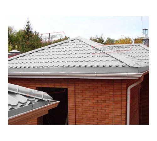 Заглушка конька круглого конусная ПЭ-7047-0.45