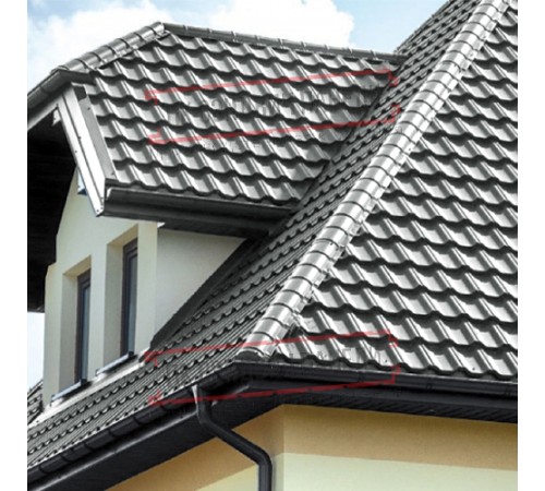 Заглушка конька круглого простая ПЭ-7005-0.45