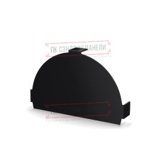 Заглушка конька круглого простая Viking-9005-0.45