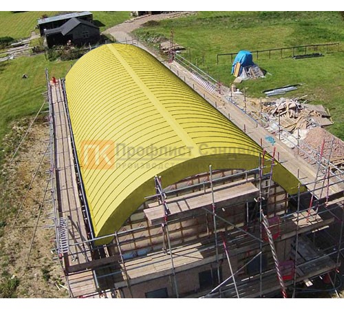 Продольно гнутый фальц профилированный 0,45 RAL 1018 Полиэстер