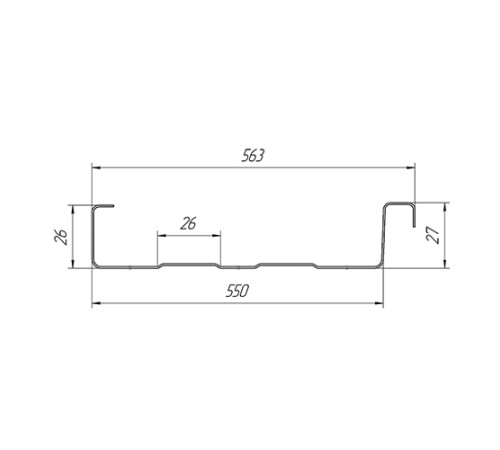 Продольно гнутый фальц профилированный 0,5 RAL 5005 Полиэстер