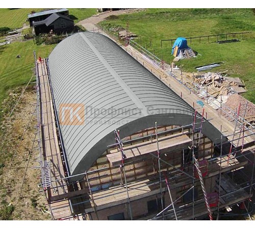 Продольно гнутый фальц профилированный 0,5 RAL 9006 Satin