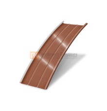Продольно гнутый фальц профилированный 0,5 RAL 8004 Velur20