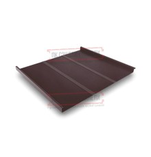 Фальц двойной стоячий Line 0,5 Quarzit RAL8017 шоколад с пленкой на замках