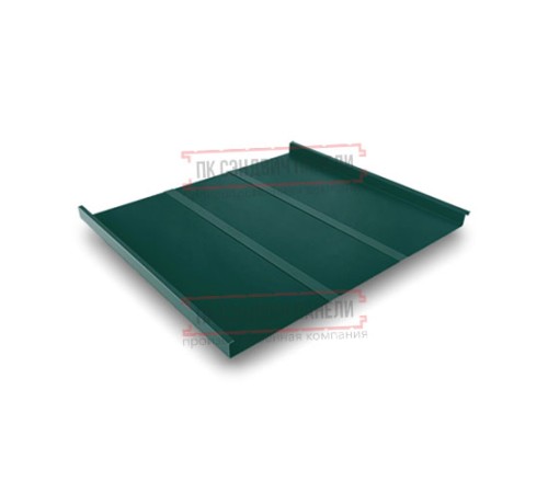 Фальц двойной стоячий Line 0,5 Satin RAL6005 зеленый мох с пленкой на замках