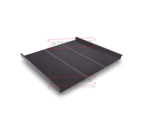 Фальц двойной стоячий Line 0,45 Полиэстер RR32 темно-коричневый с пленкой на замках