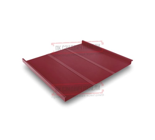 Фальц двойной стоячий Line 0,5 Satin RAL3011 коричнево-красный с пленкой на замках