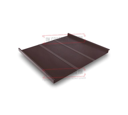 Фальц двойной стоячий Line 0,5 Satin Мatt RAL8017 шоколад