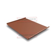 Фальц двойной стоячий 0,5 Atlas RAL8004 терракота с пленкой на замках