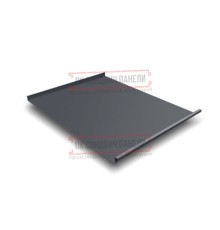 Фальц двойной стоячий 0,5 Quarzit RAL7024 мокрый асфальт с пленкой на замках