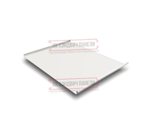 Фальц двойной стоячий 0,5 Satin RAL9003 сигнальный белый с пленкой на замках