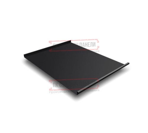 Фальц двойной стоячий 0,5 Satin RAL9005 черный с пленкой на замках