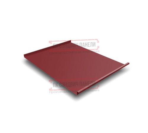 Фальц двойной стоячий 0,5 Satin RAL3011 коричнево-красный с пленкой на замках