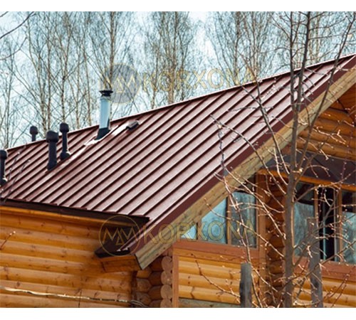 Кликфальц Line 0,5 Velur RAL3009 оксидно-красный с пленкой на замках