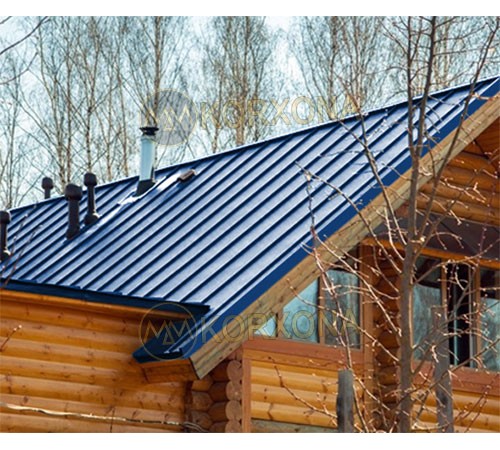 Кликфальц Line 0,45 Полиэстер RAL5005 сигнальный синий с пленкой на замках