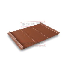 Кликфальц Line 0,5 PurLite Мatt с пленкой RAL8004 терракота