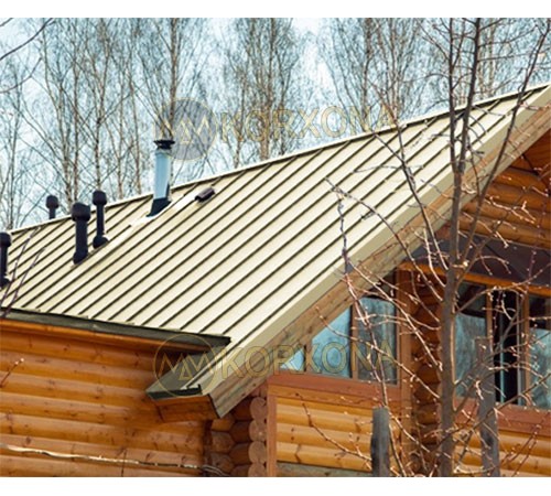 Кликфальц Line 0,45 Полиэстер RAL1014 слоновая кость с пленкой на замках