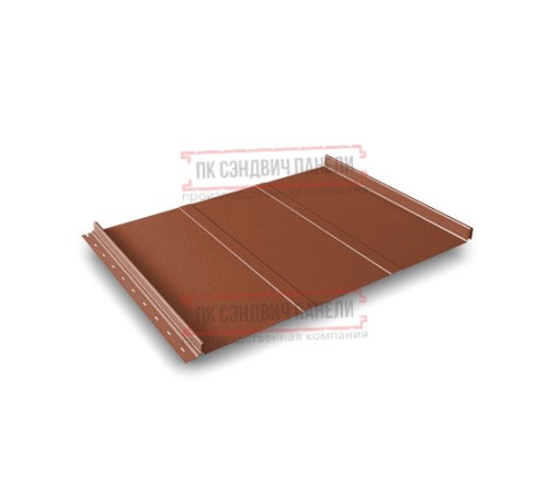 Кликфальц Line 0,5 Satin Мatt RAL8004 терракота