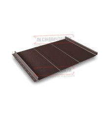 Кликфальц Line 0,5 Satin RAL8017 шоколад с пленкой на замках